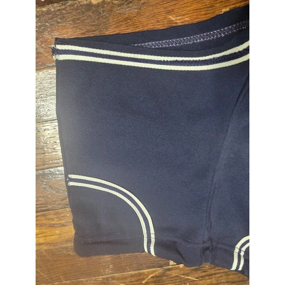 Vintage 60s 70s Navy Blue Boys Shorts Swim Trunk Donmoor Whale
